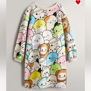 H&M X Original Squishmallows - Limited Edition Sweatshirt Dress (Kid/Girl) NWT